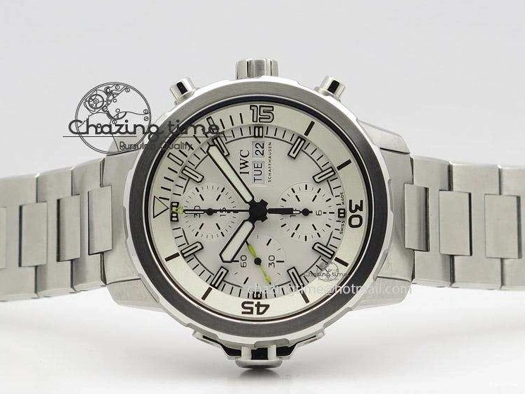 MIROTIME 0131 Versatile Aquatimer Chrono IW376803 V6F 1:1 Best Edition White Dial On SS Bracelet A 7359